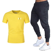 Load image into Gallery viewer, New fashion men's 2020 autumn and spring sports suit sports T-shirt sports casual trousers men's 2 sets of slim sportswear