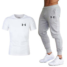 Load image into Gallery viewer, New fashion men's 2020 autumn and spring sports suit sports T-shirt sports casual trousers men's 2 sets of slim sportswear