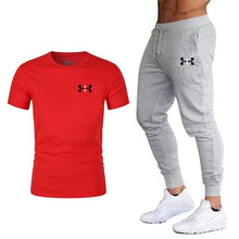 Load image into Gallery viewer, New fashion men's 2020 autumn and spring sports suit sports T-shirt sports casual trousers men's 2 sets of slim sportswear