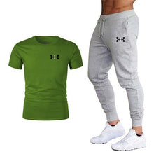 Load image into Gallery viewer, New fashion men's 2020 autumn and spring sports suit sports T-shirt sports casual trousers men's 2 sets of slim sportswear