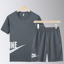 Load image into Gallery viewer, Sports Male Tracksuit Clothing Summer Men Set Fitness Suit Sporting Suits Short Sleeve T Shirt Shorts Quick Drying 2 Piece Set