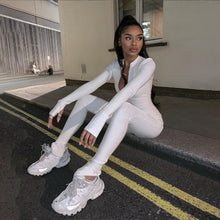 Load image into Gallery viewer, 2019 Autumn Moon Print Sheer Casual Jumpsuit Women Sexy O Neck Long Sleeve Skinny Romper Night Club Overall Outfit Streetwear
