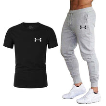 Load image into Gallery viewer, New fashion men's 2020 autumn and spring sports suit sports T-shirt sports casual trousers men's 2 sets of slim sportswear
